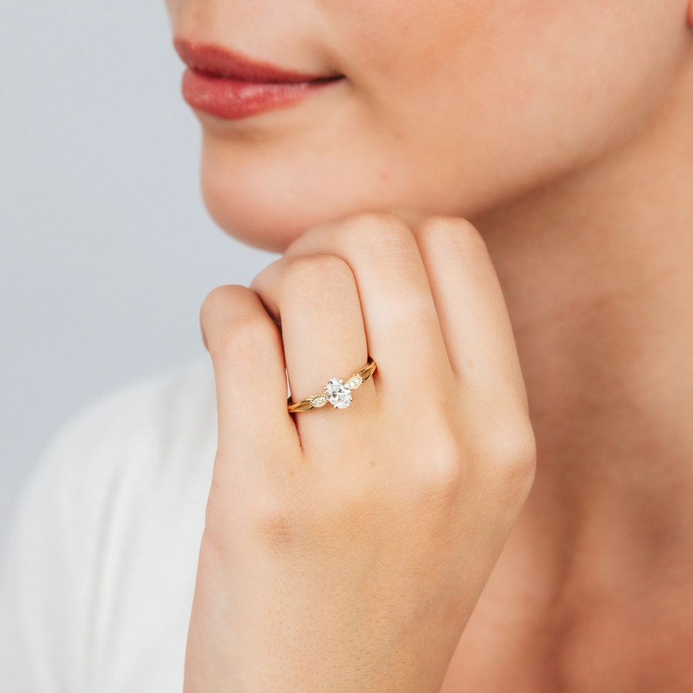 Luminesce Lab Grown 9ct Yellow Gold 1/2 Carat Diamond Bridal Ring Set