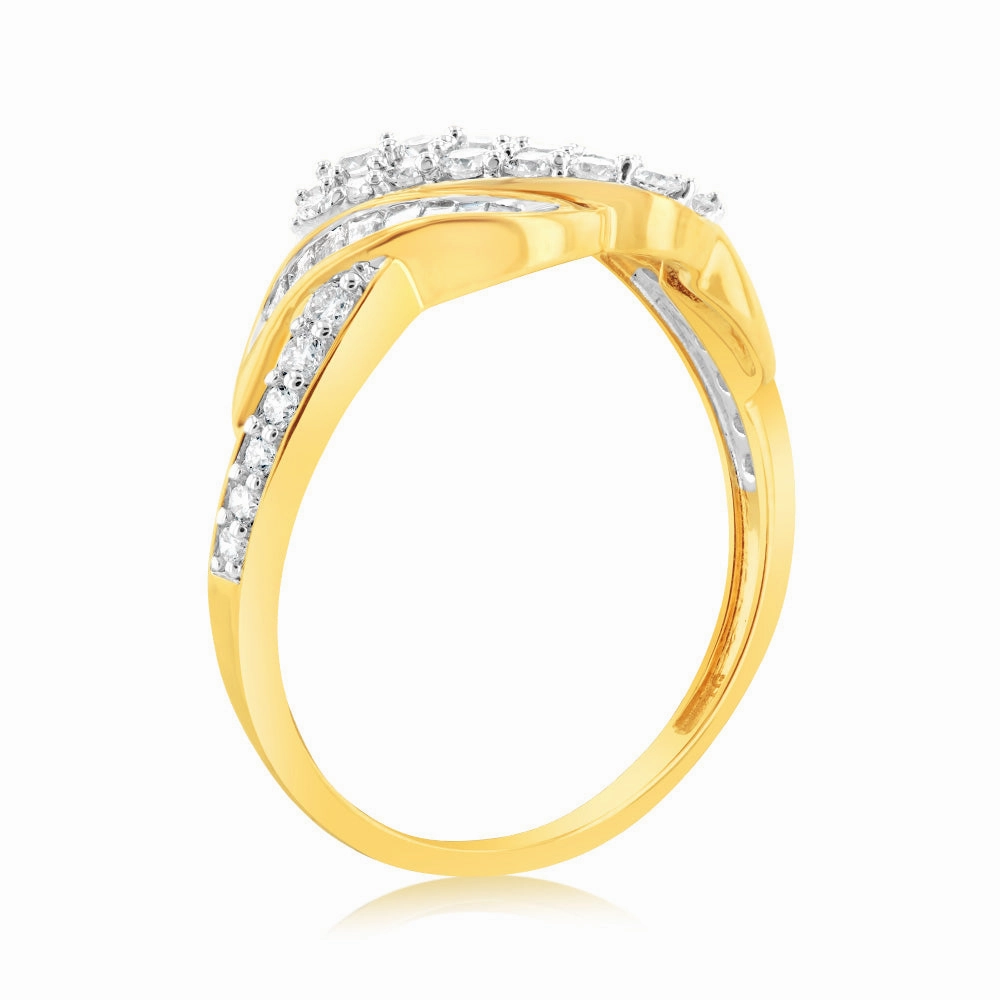 Luminesce Lab Grown 9ct Yellow Gold 1/2 Carat Diamond Channel Set Ring