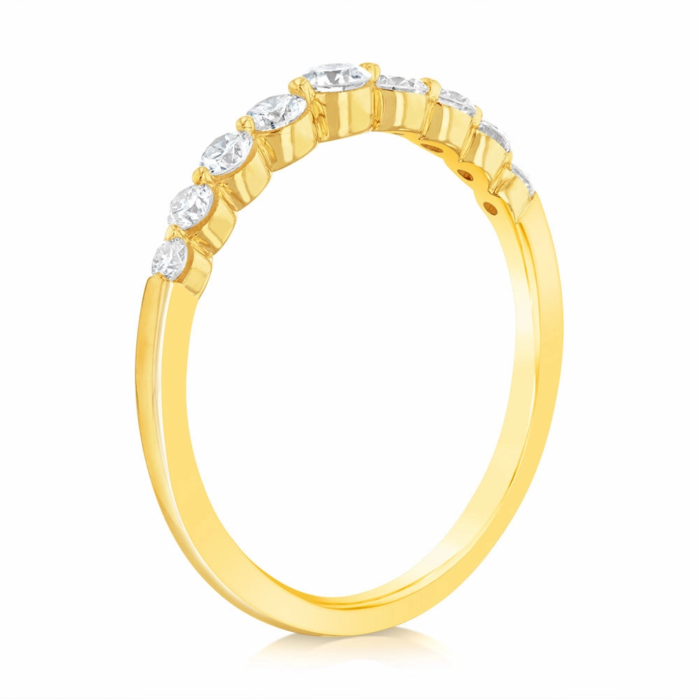 Luminesce Lab Grown 9ct Yellow Gold 1/2 Carat Diamond Eternity Ring