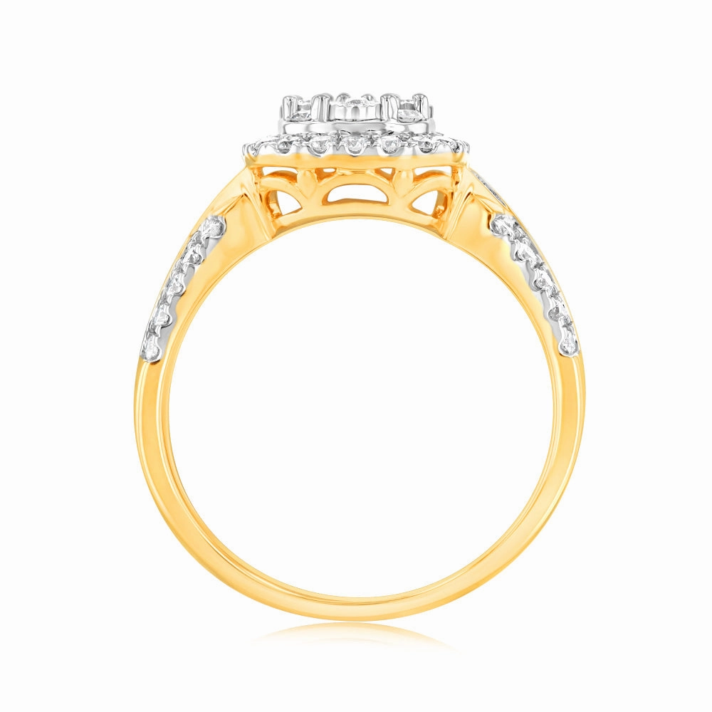 Luminesce Lab Grown 9ct Yellow Gold 1/2 Carat Diamond Ring