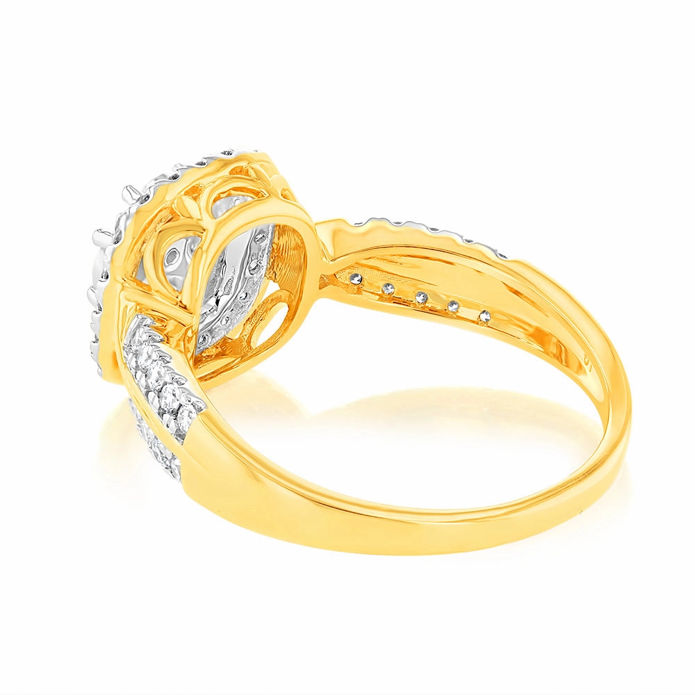 Luminesce Lab Grown 9ct Yellow Gold 1/2 Carat Diamond Ring