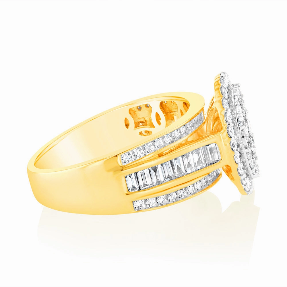 Luminesce Lab Grown 9ct Yellow Gold Ring in1 Carat Diamond