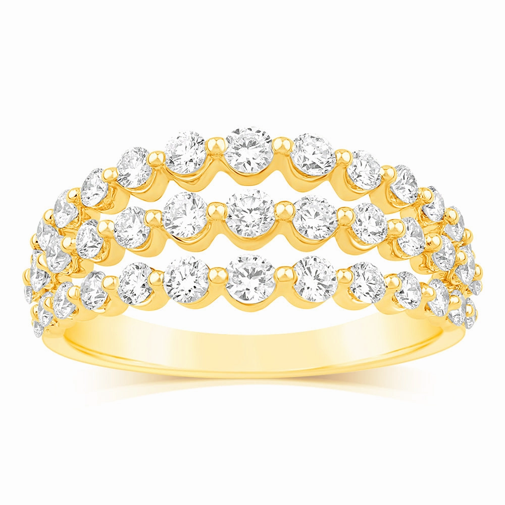 Luminesce Lab Grown Diamond 1 Carat Dress Ring in 9ct Yellow Gold