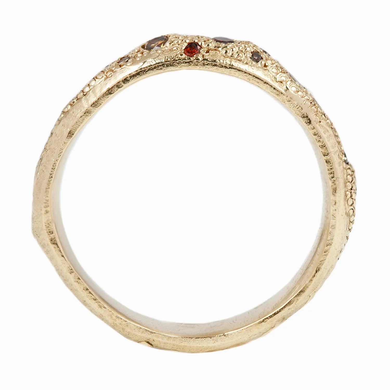 LXXVIII Cognac &amp; Champagne Diamond Scatter Band