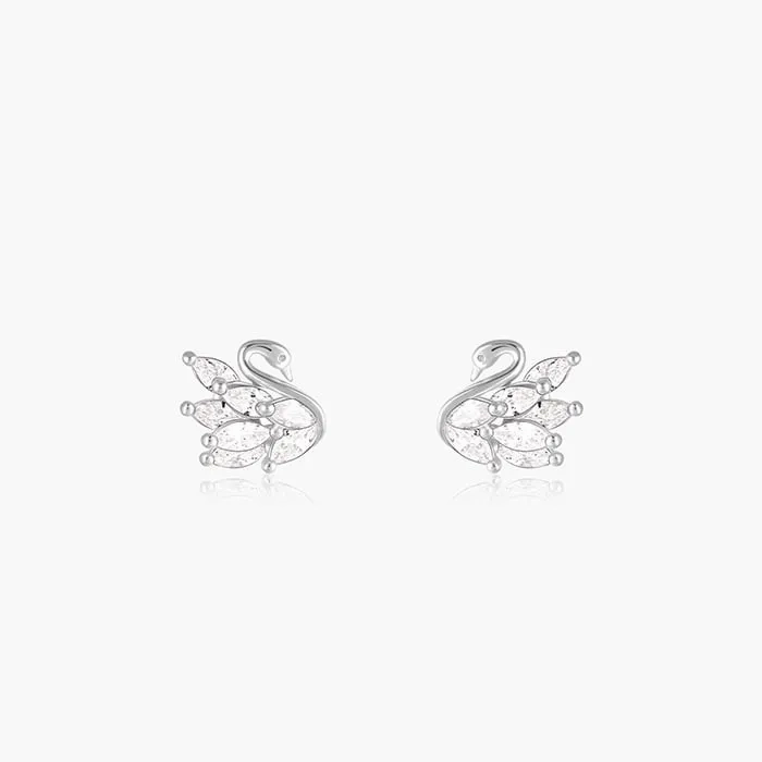 Manali's Shining Swan Studs