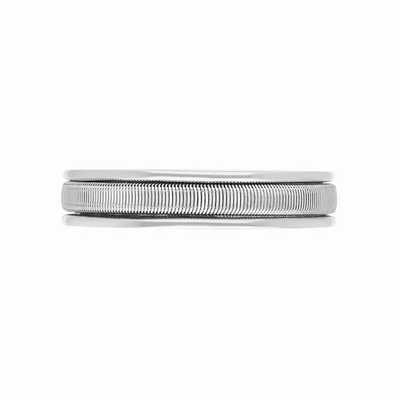 Marco Bicego Uomo 18ct White Gold Unisex Thin Ring D