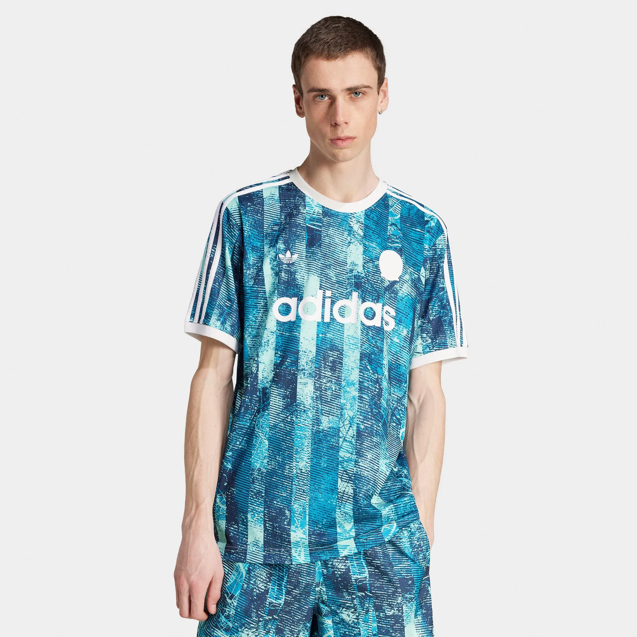 Mens Adidas adidas FTB All Over Print T-Shirt Multicolour / Clear Mint