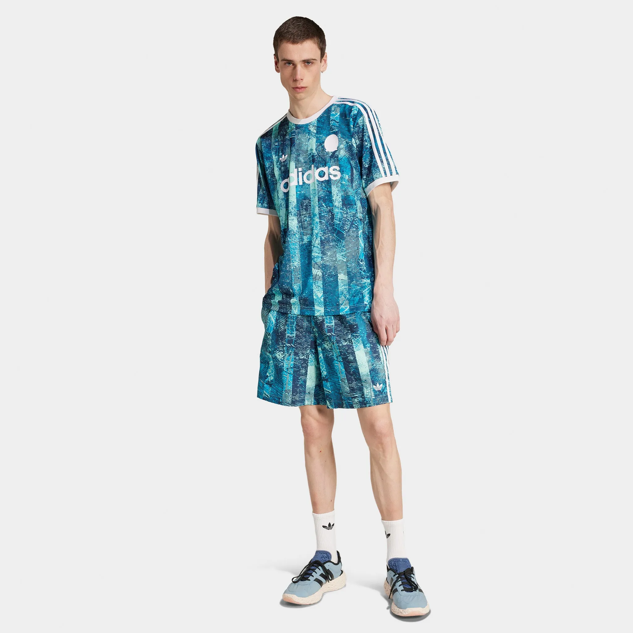 Mens Adidas adidas FTB All Over Print T-Shirt Multicolour / Clear Mint