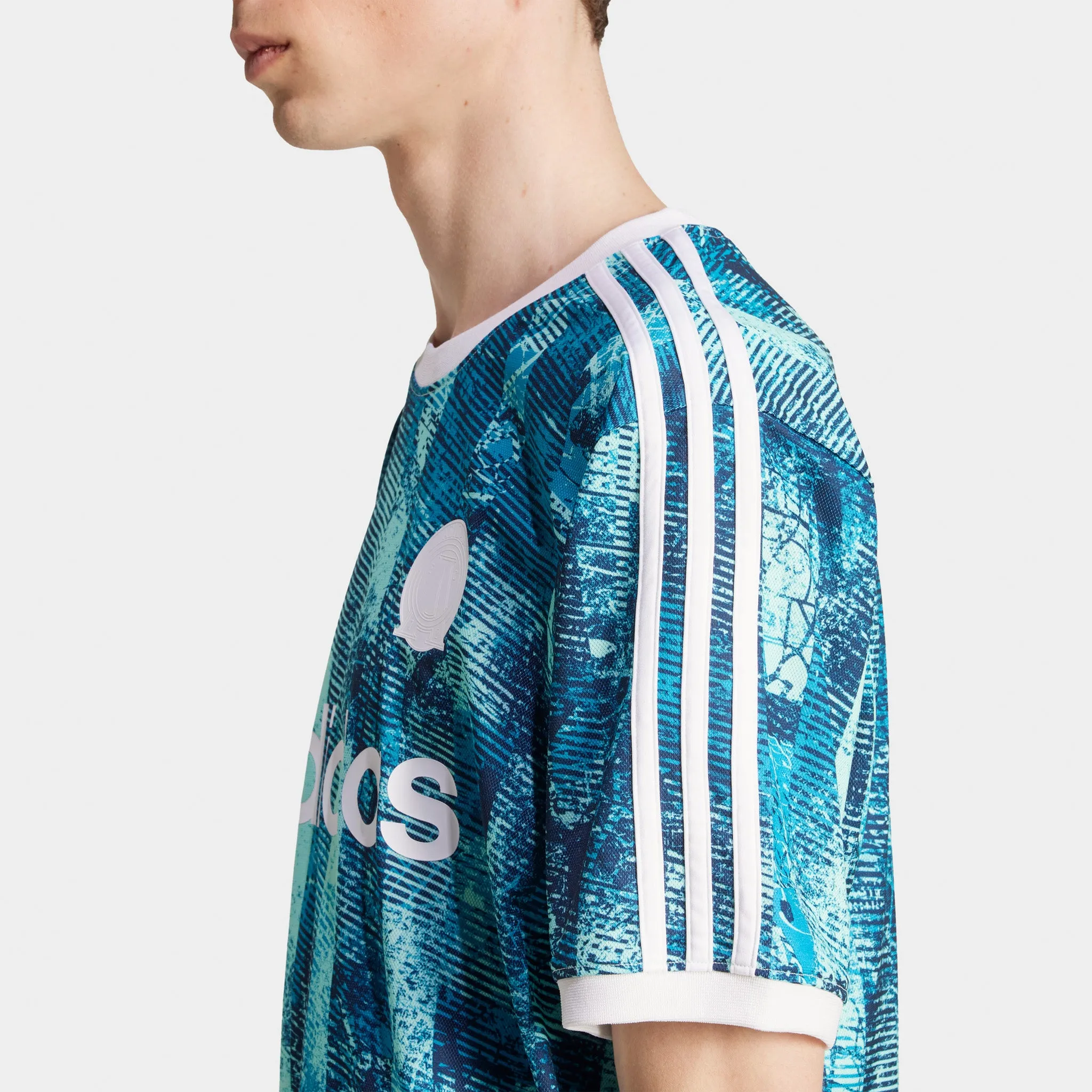 Mens Adidas adidas FTB All Over Print T-Shirt Multicolour / Clear Mint