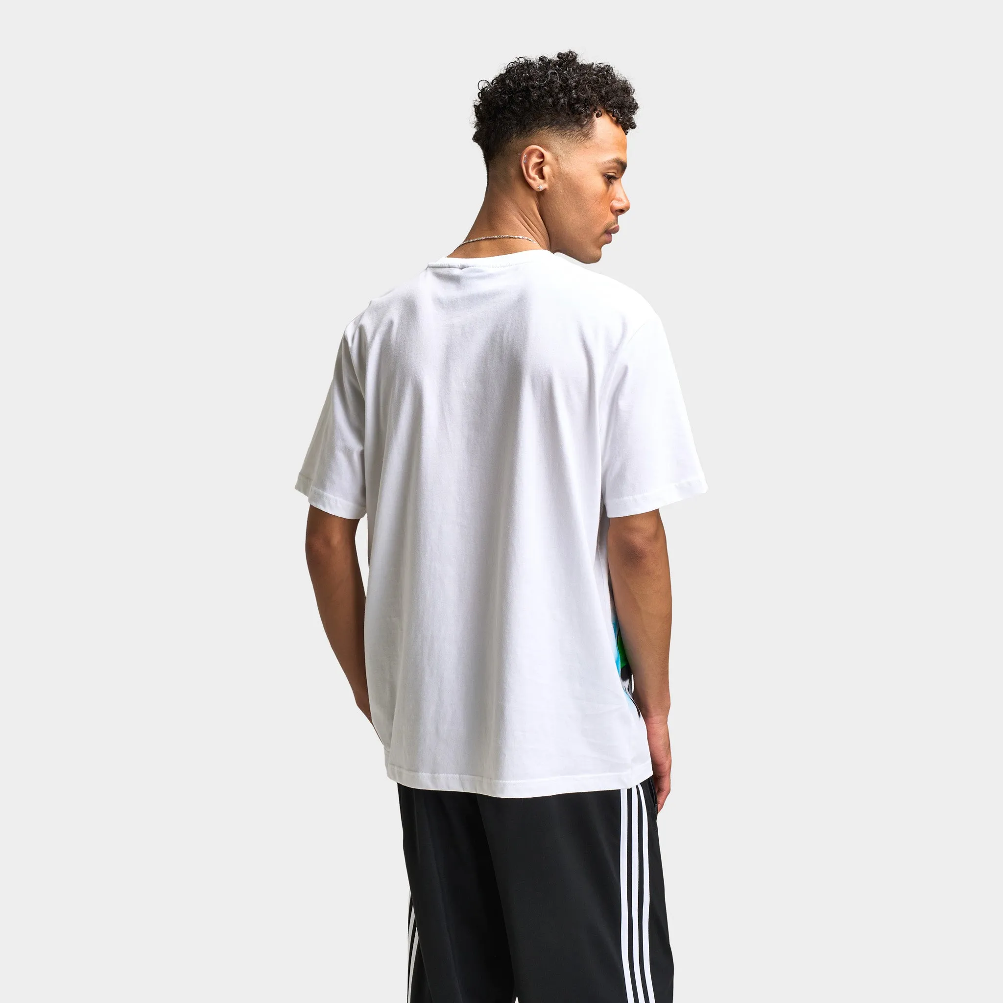 Mens Adidas adidas Q12 TS Street Airbrush T-Shirt / White