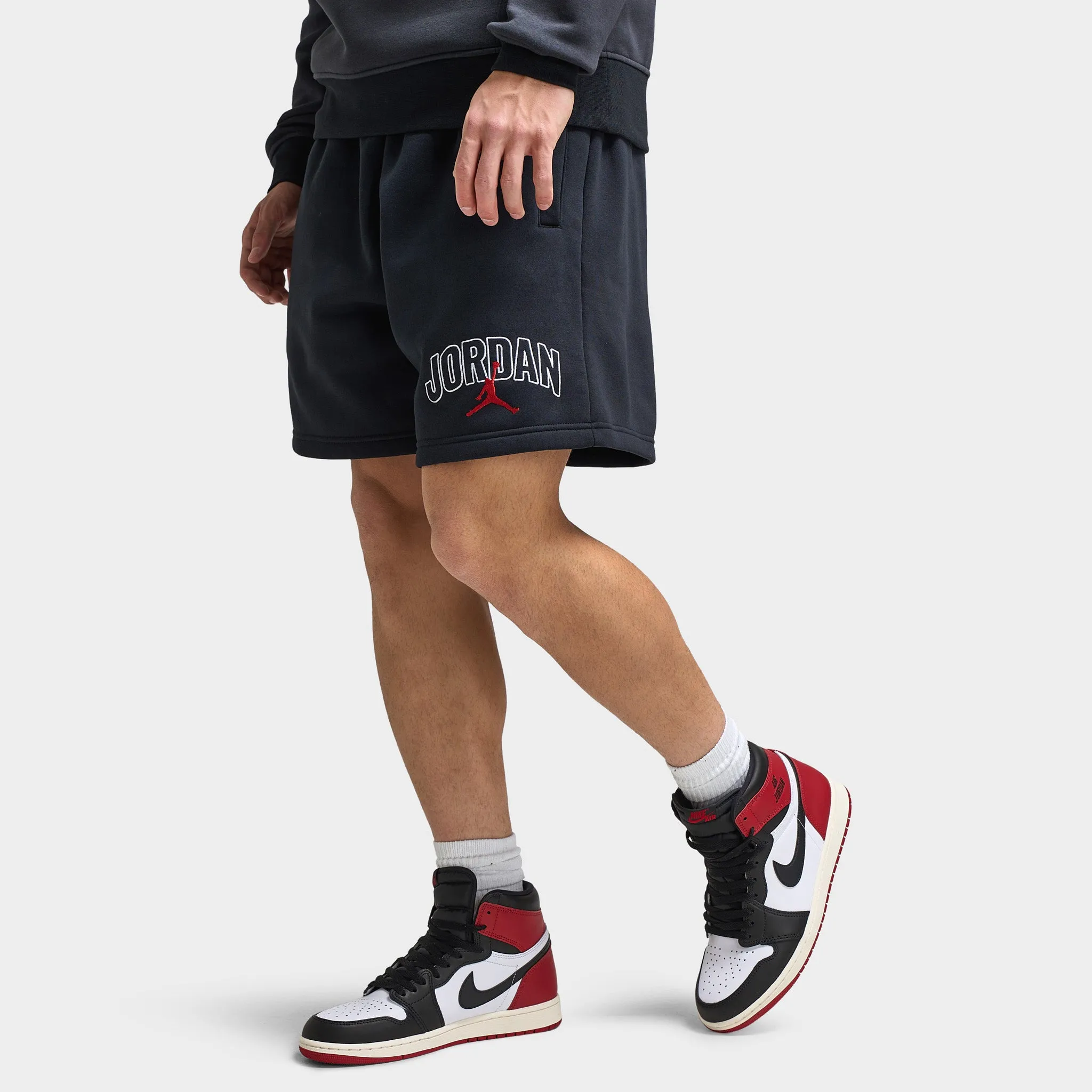 Mens Jordan Jordan Brooklyn Graphic Shorts Black / Gym Red