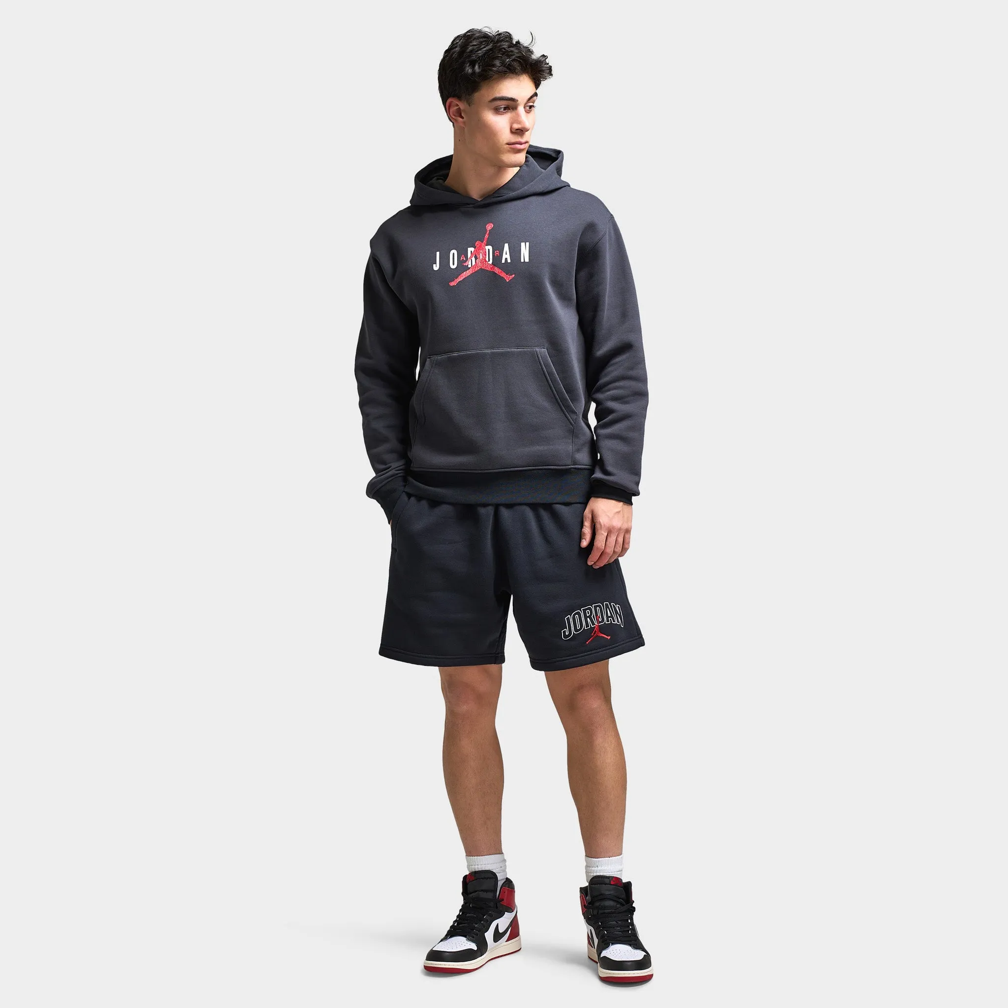 Mens Jordan Jordan Brooklyn Graphic Shorts Black / Gym Red