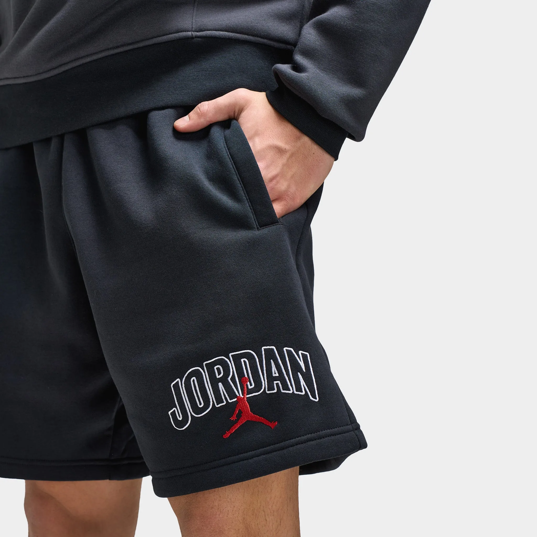 Mens Jordan Jordan Brooklyn Graphic Shorts Black / Gym Red