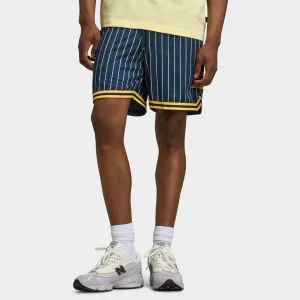 Mens New Balance New Balance Hoops Printed Mesh Shorts / NB Navy