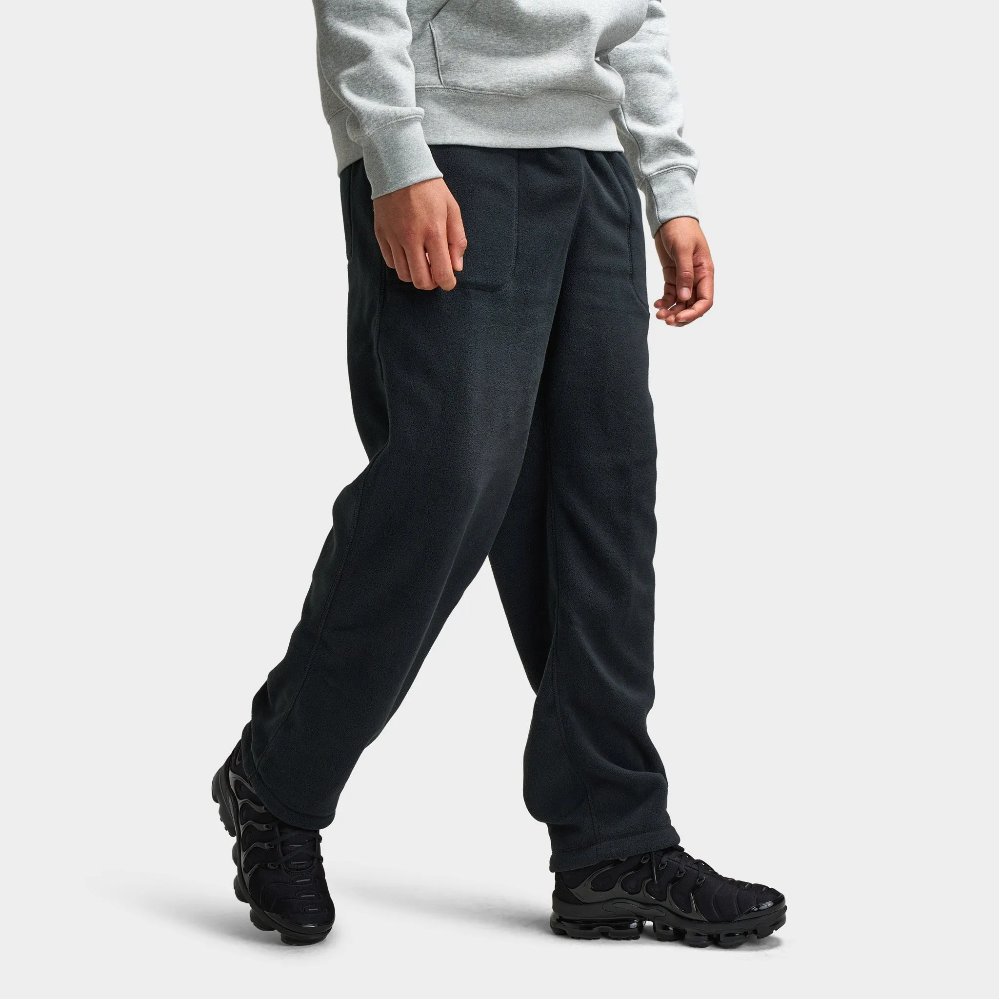 Mens Nike Nike Club Winterized Pants Black / White
