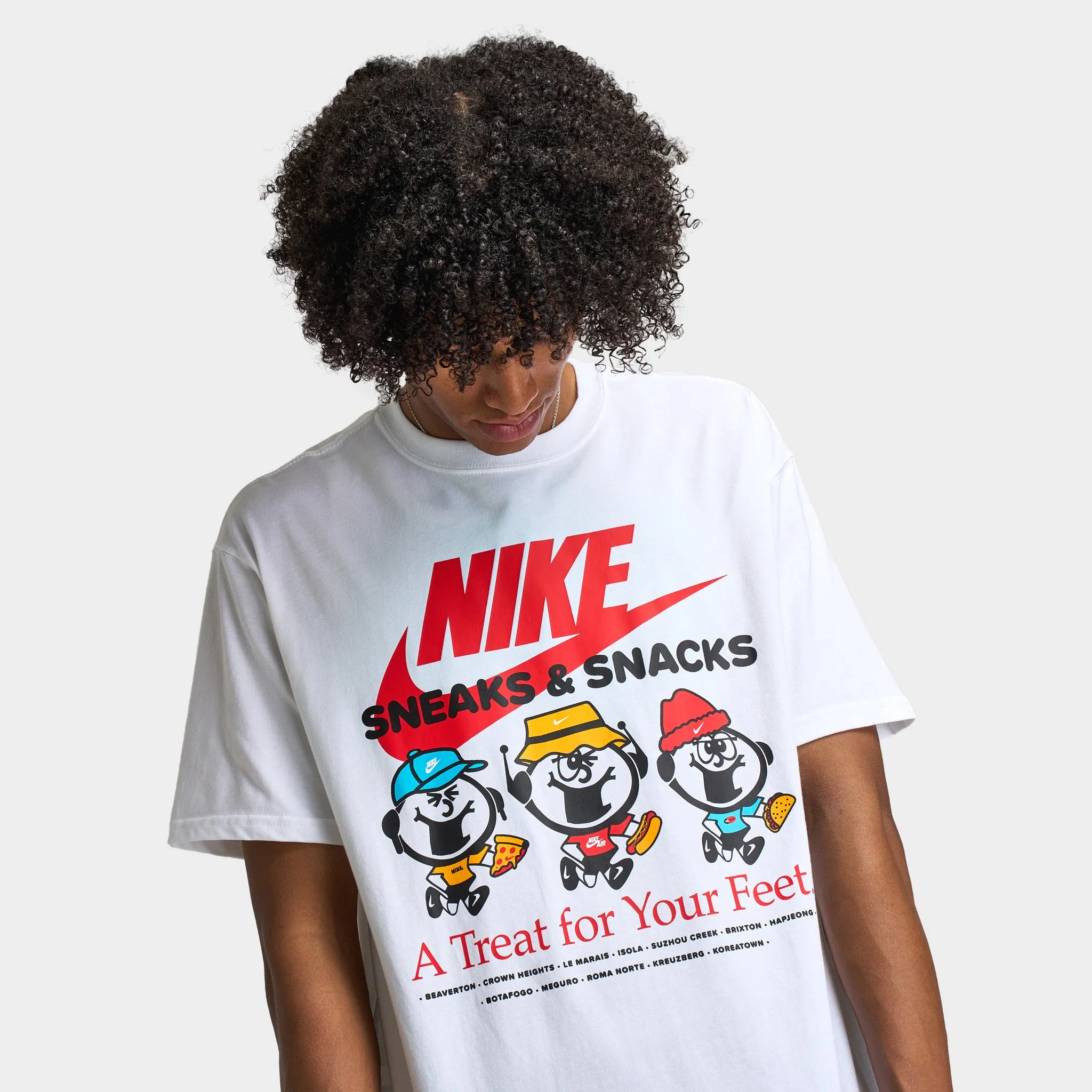 Mens Nike Nike Sportswear Max90 Sole Food Graphic T-Shirt / White
