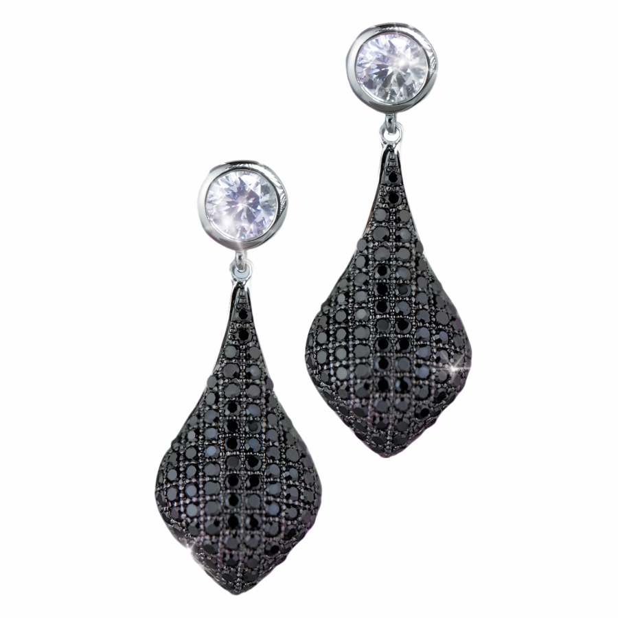 Micro Pave Drop Earrings