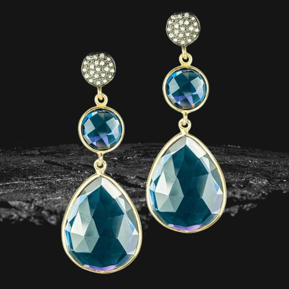 Midnight Blue Dangle Earrings