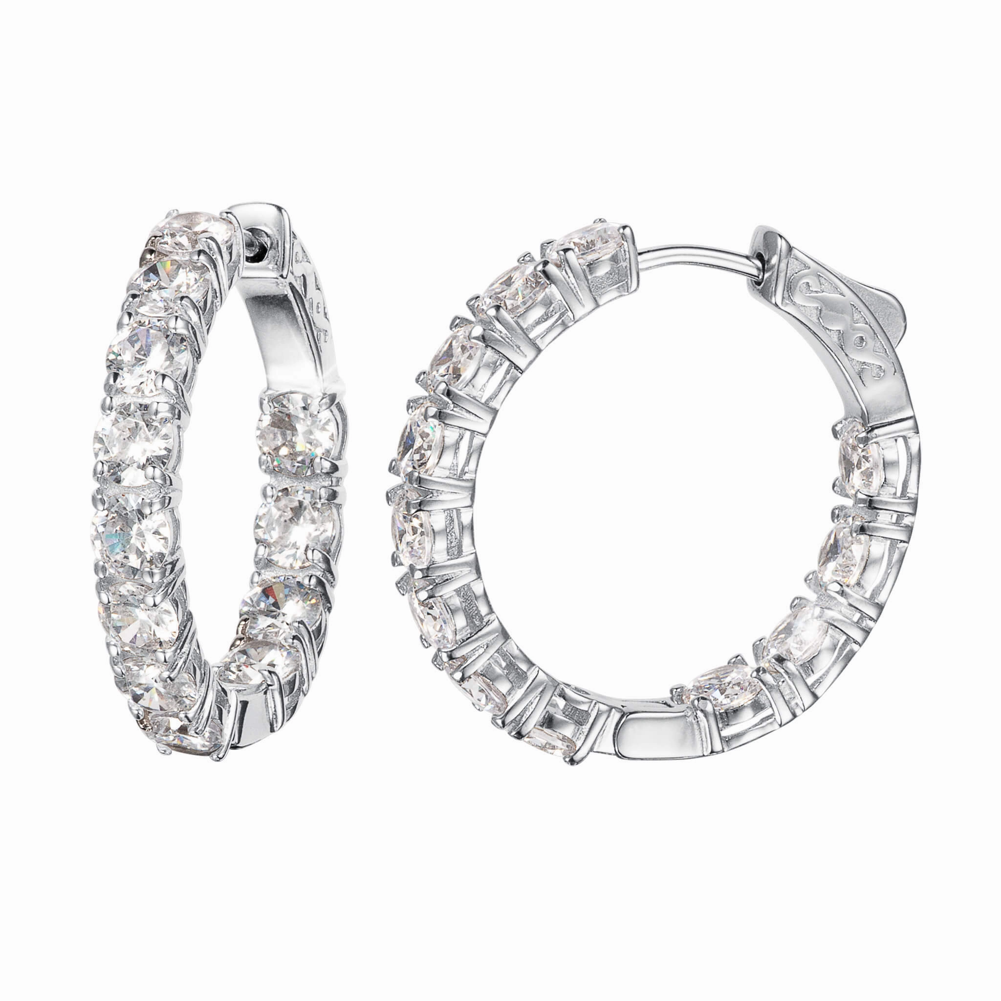 Millionaire Rhodium Tennis Earrings
