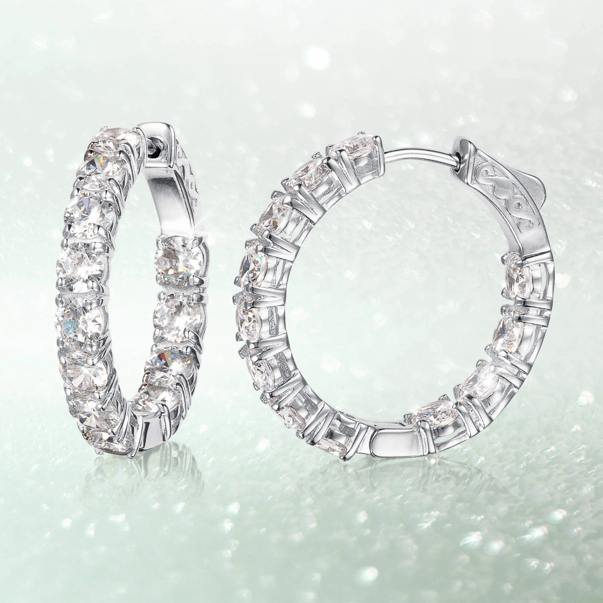 Millionaire Rhodium Tennis Earrings
