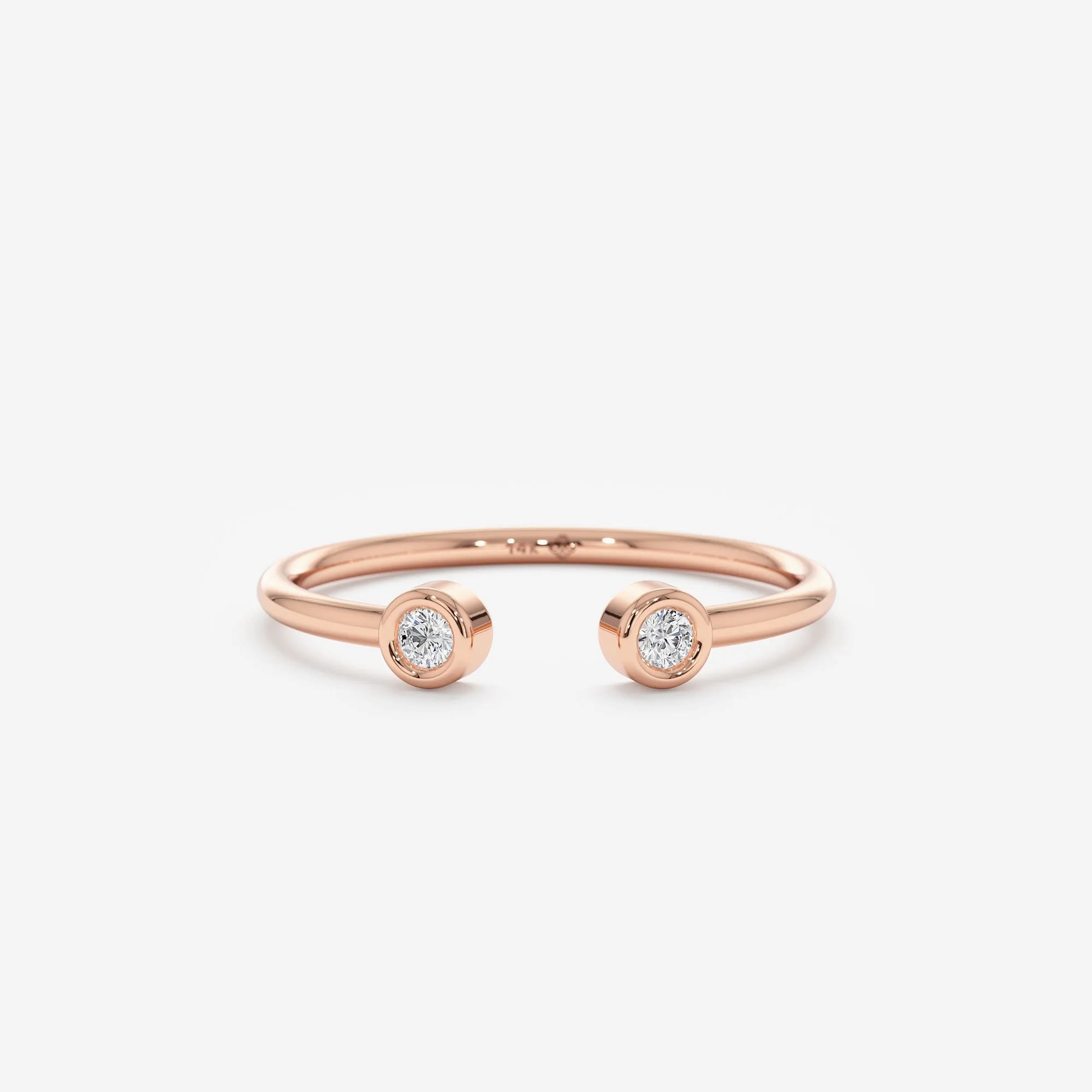 Mini Diamond Cuff Ring, Robin