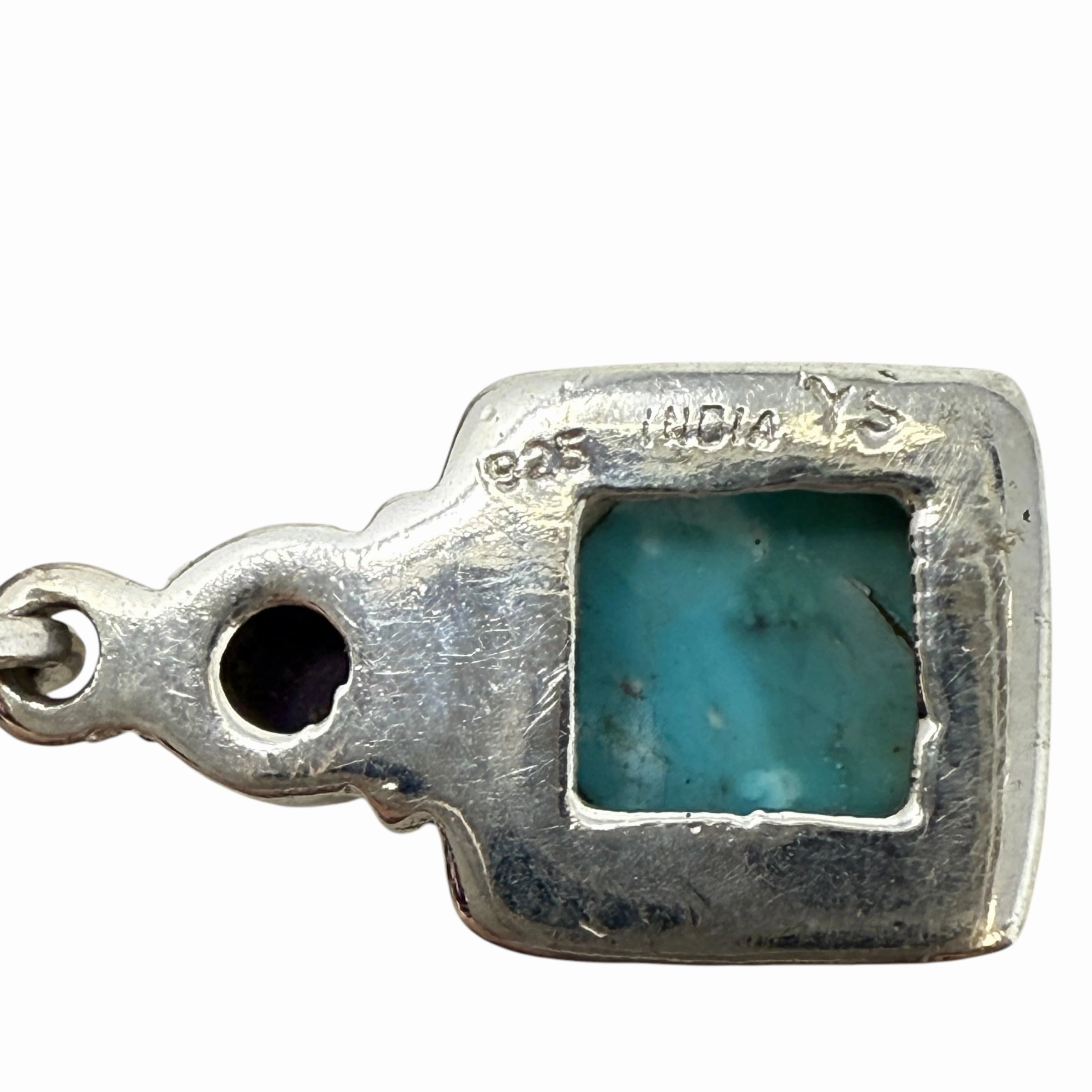 Mohave Turquoise Solid 925 Sterling Silver Dangle Earrings By Shivam