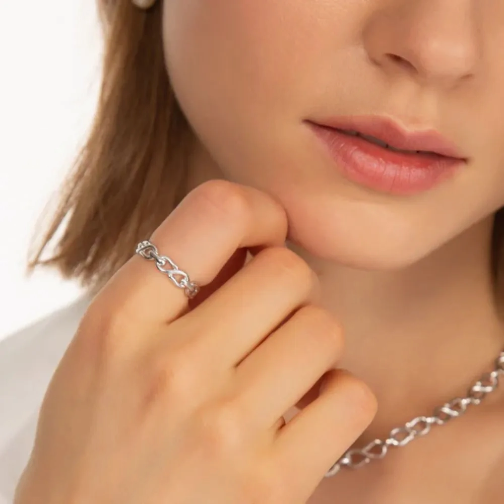 MRK Sterling Silver Infinity Stackable Ring