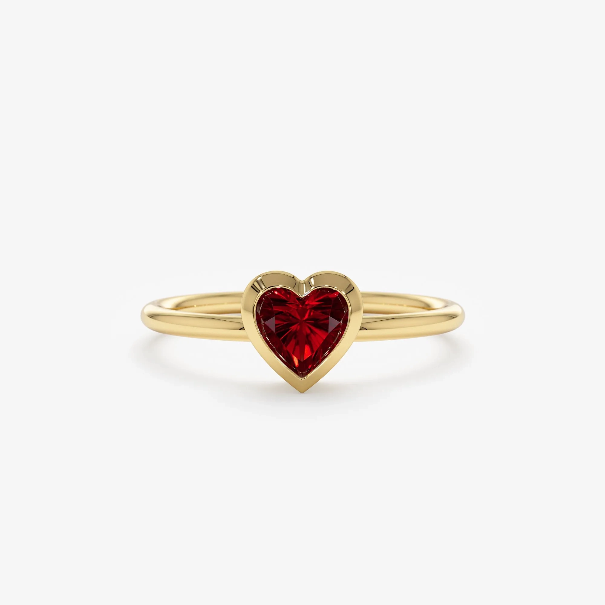 Natural Garnet Heart Ring, Ashly