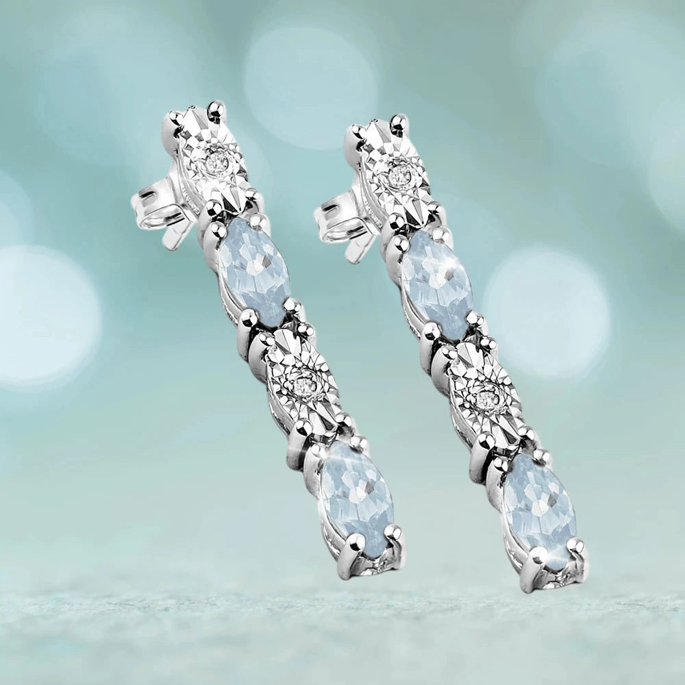 Navette Topaz Earrings