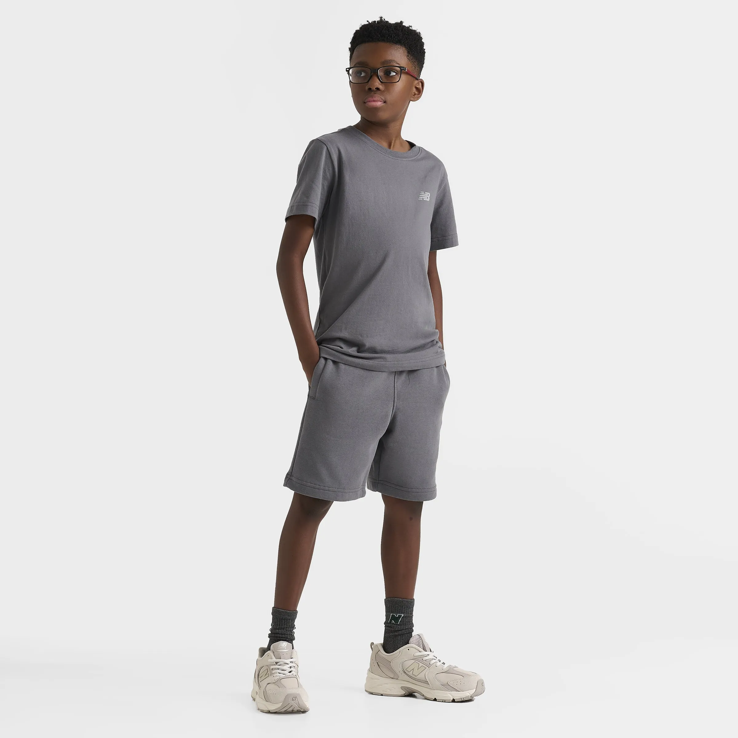 New Balance New Balance Junior Boys' Small Logo Shorts / Castle Rock