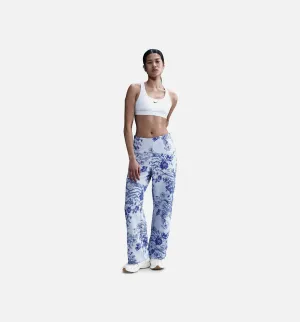 Nike Clothing Mid Rise Jacquard Womens Track Pants - White/Hyper Royal