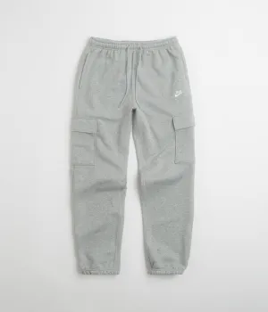 Nike Club Cargo Pants - Dark Grey Heather / Light Smoke Grey / White Nike Sportswears