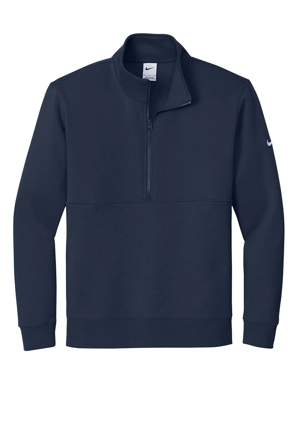 Nike Mens Club Fleece 1/4 Zip Sweatshirt w/ Pockets - Midnight Navy Blue