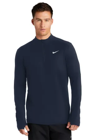 Nike Mens Element Dri-Fit Moisture Wicking 1/4 Zip Sweatshirt - Navy Blue