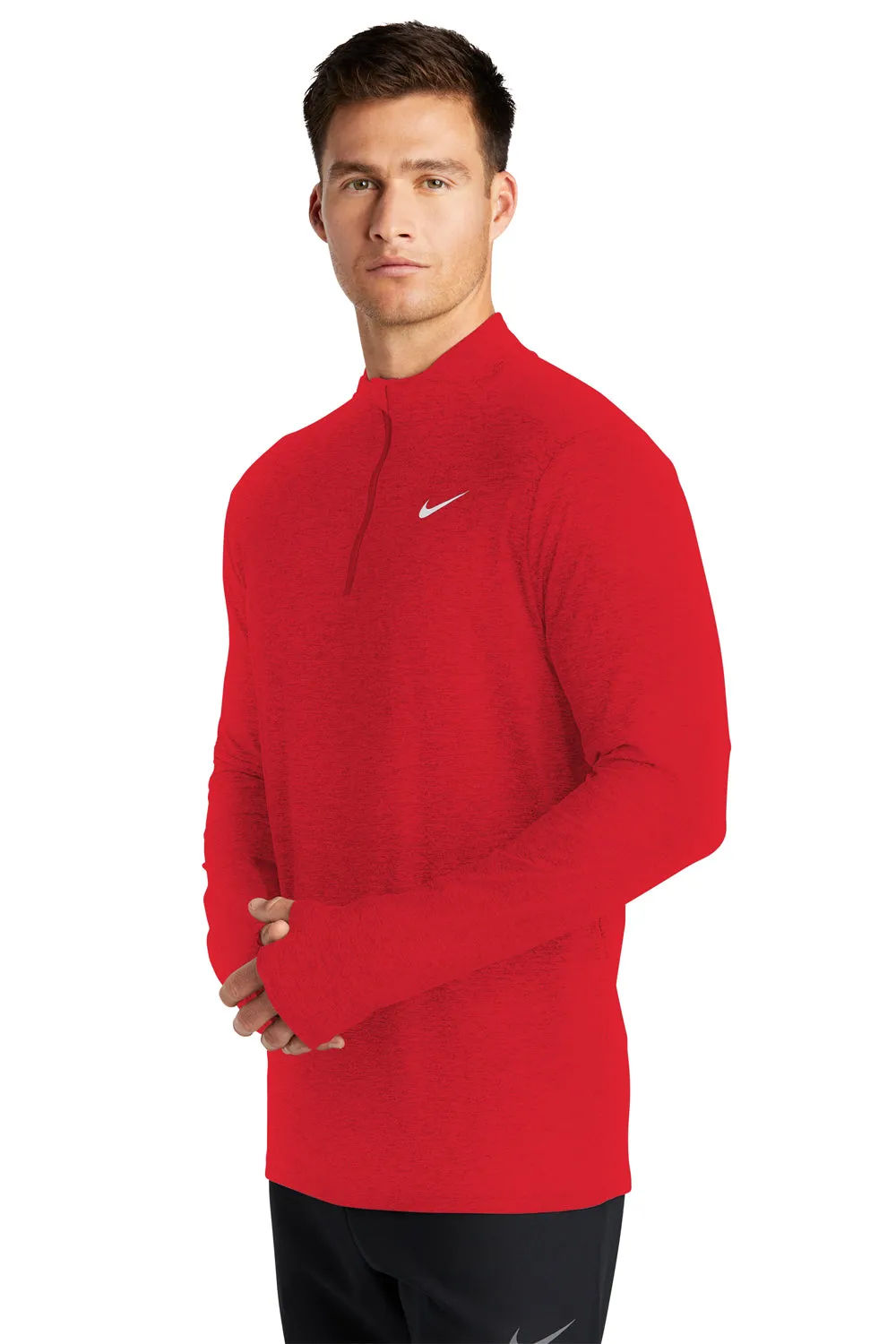 Nike Mens Element Dri-Fit Moisture Wicking 1/4 Zip Sweatshirt - Scarlet Red