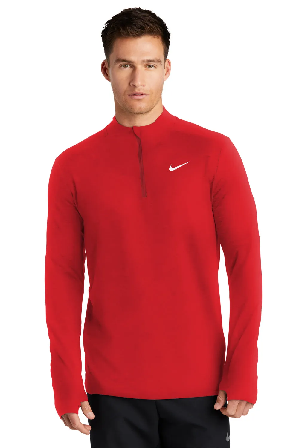 Nike Mens Element Dri-Fit Moisture Wicking 1/4 Zip Sweatshirt - Scarlet Red