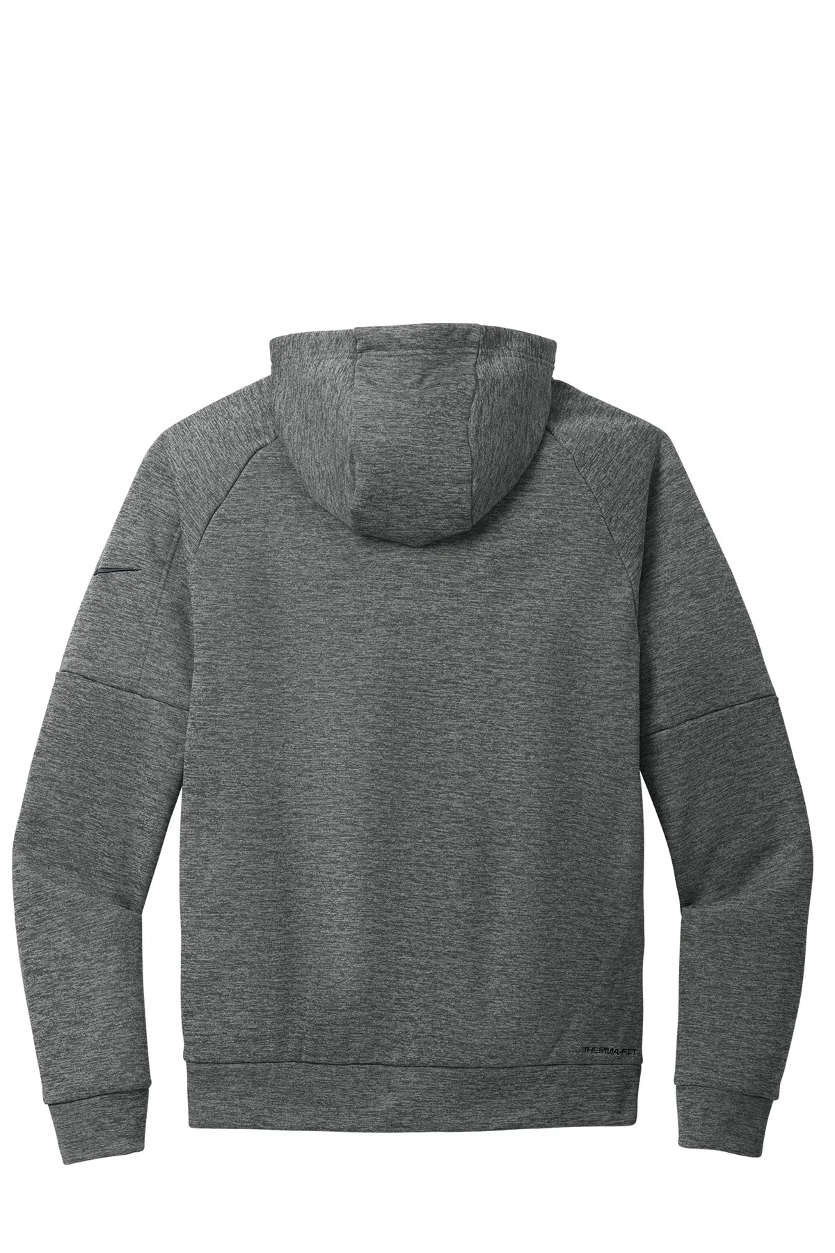 Nike Mens Therma-Fit Fleece Full Zip Hooded Sweatshirt Hoodie w/ Pockets - Heather Charcoal Grey