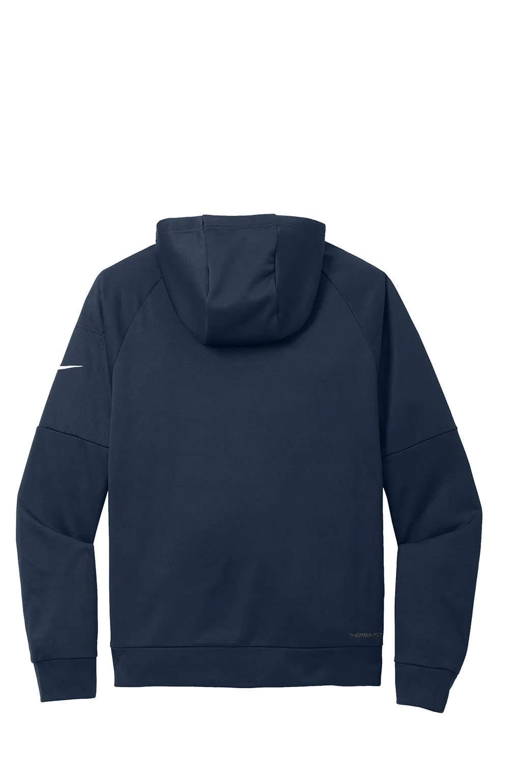Nike Mens Therma-Fit Fleece Hooded Sweatshirt Hoodie w/ Pouch Pocket - Navy Blue