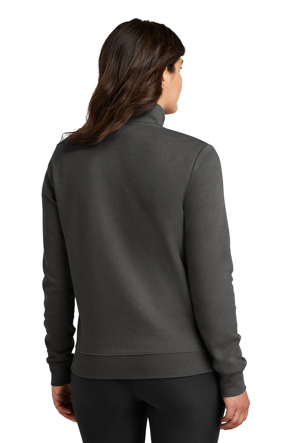 Nike Womens Club Fleece 1/4 Zip Sweatshirt w/ Pouch Pocket - Anthracite Grey