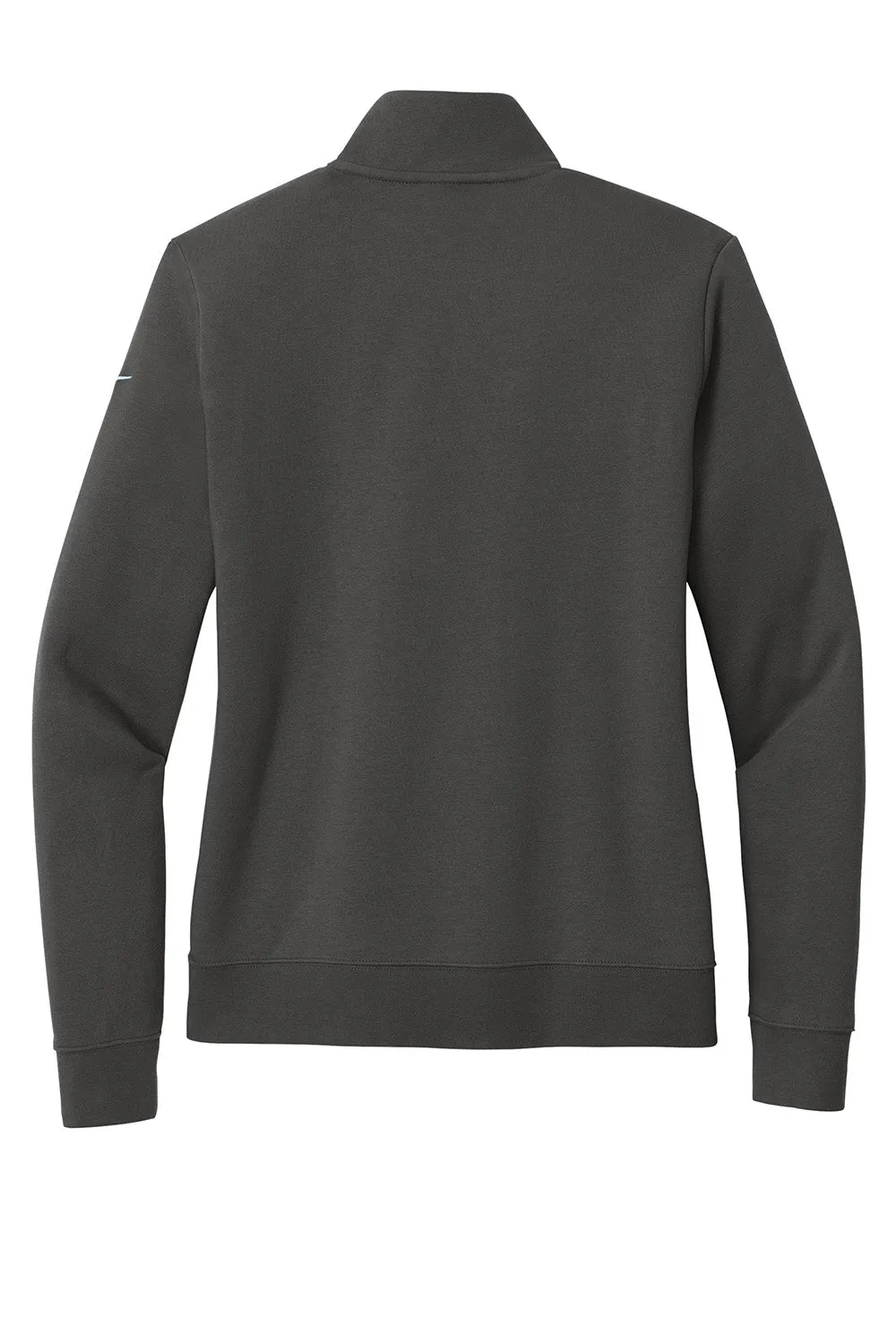 Nike Womens Club Fleece 1/4 Zip Sweatshirt w/ Pouch Pocket - Anthracite Grey
