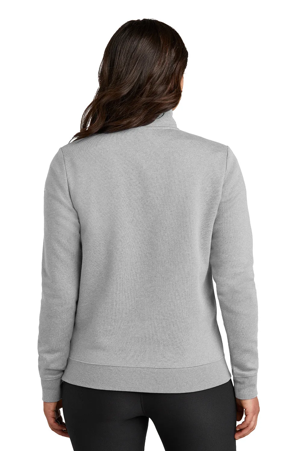 Nike Womens Club Fleece 1/4 Zip Sweatshirt w/ Pouch Pocket - Heather Dark Grey