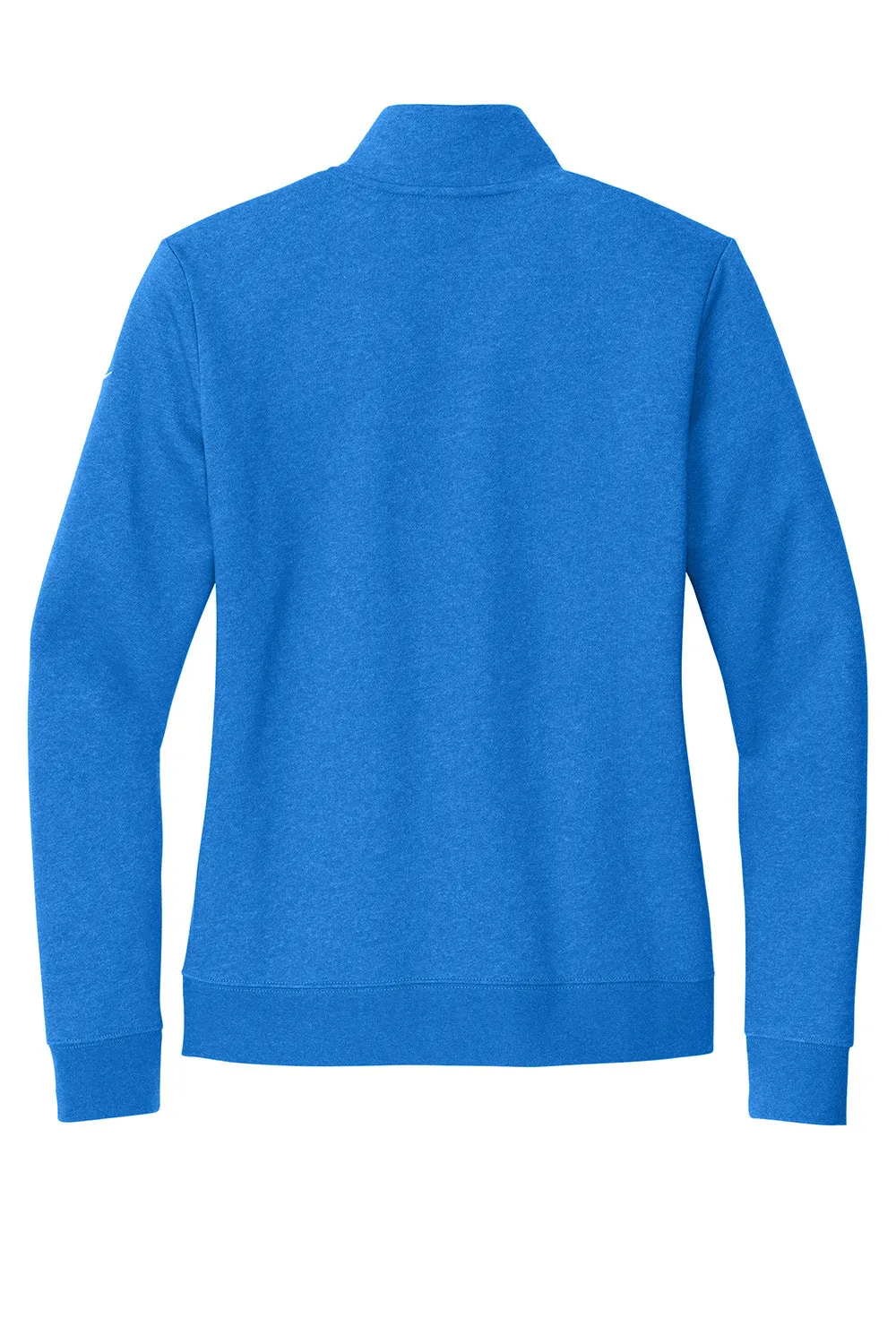 Nike Womens Club Fleece 1/4 Zip Sweatshirt w/ Pouch Pocket - Heather Light Game Royal Blue