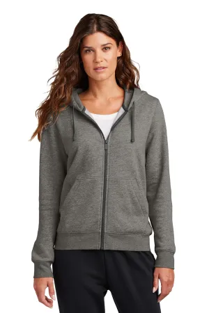 Nike Womens Club Fleece Full Zip Hooded Sweatshirt Hoodie w/ Pockets - Heather Charcoal Grey