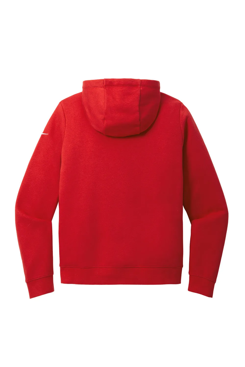 Nike Womens Club Fleece Full Zip Hooded Sweatshirt Hoodie w/ Pockets - University Red