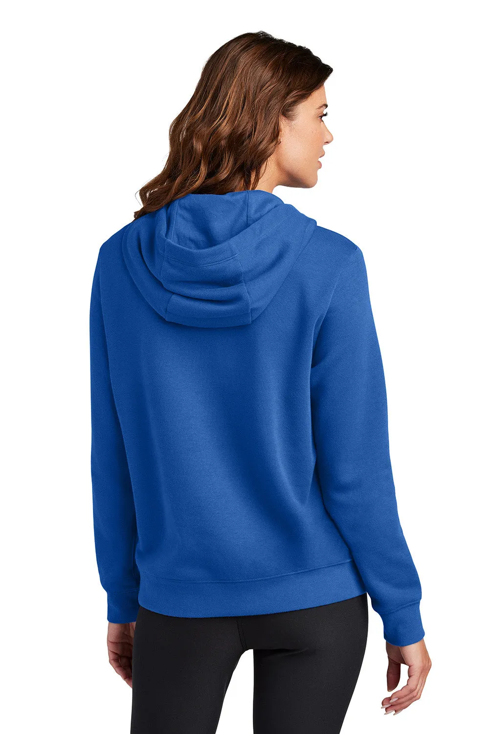 Nike Womens Club Fleece Hooded Sweatshirt Hoodie w/ Pouch Pockets - Game Royal Blue