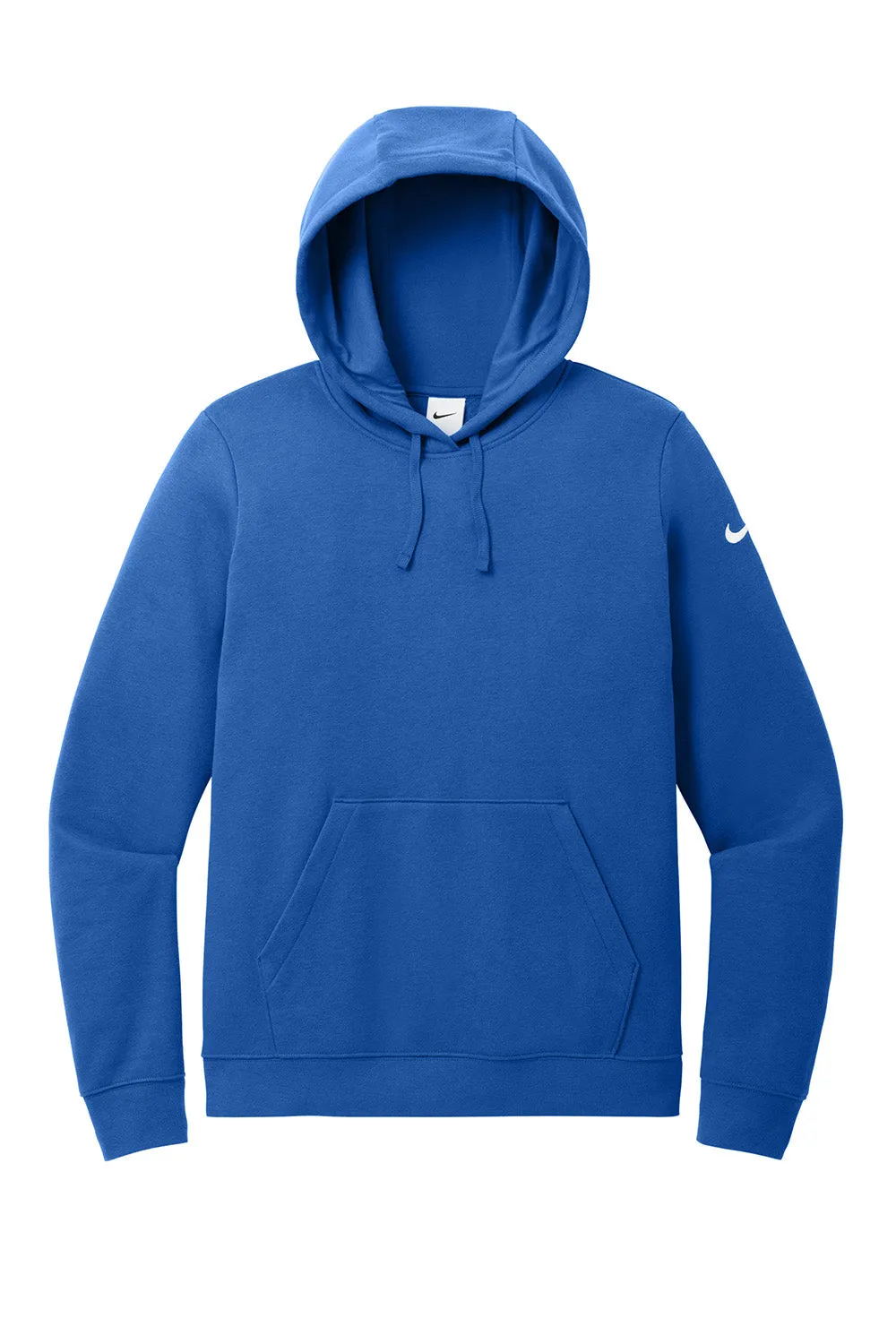 Nike Womens Club Fleece Hooded Sweatshirt Hoodie w/ Pouch Pockets - Game Royal Blue