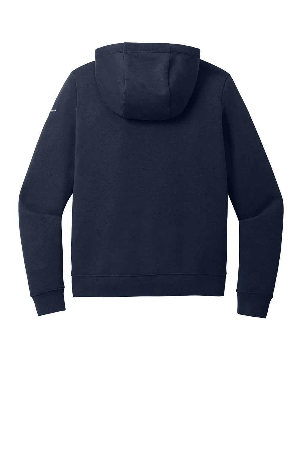 Nike Womens Club Fleece Hooded Sweatshirt Hoodie w/ Pouch Pockets - Midnight Navy Blue