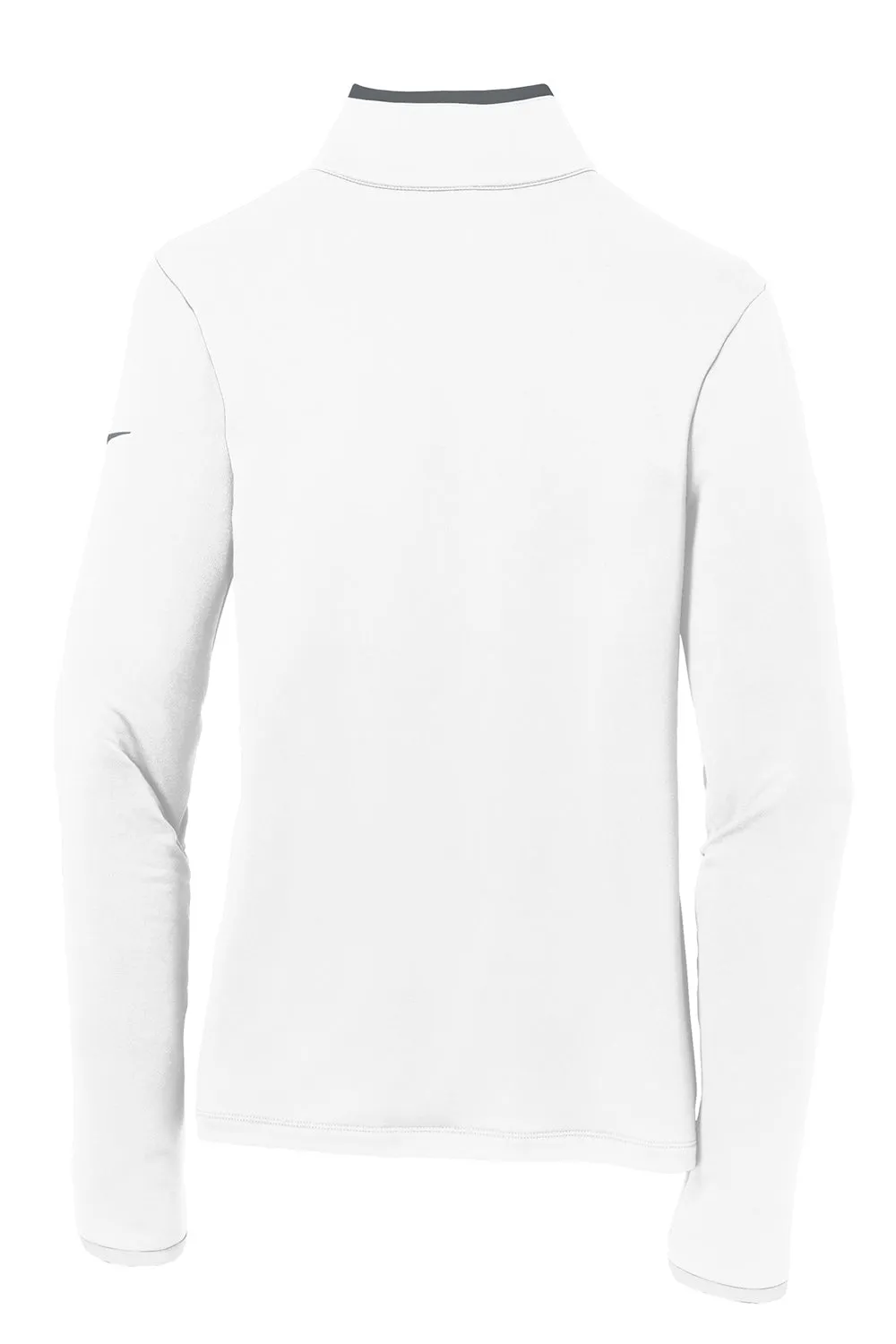 Nike Womens Dri-Fit Moisture Wicking 1/4 Zip Sweatshirt - White/Dark Grey