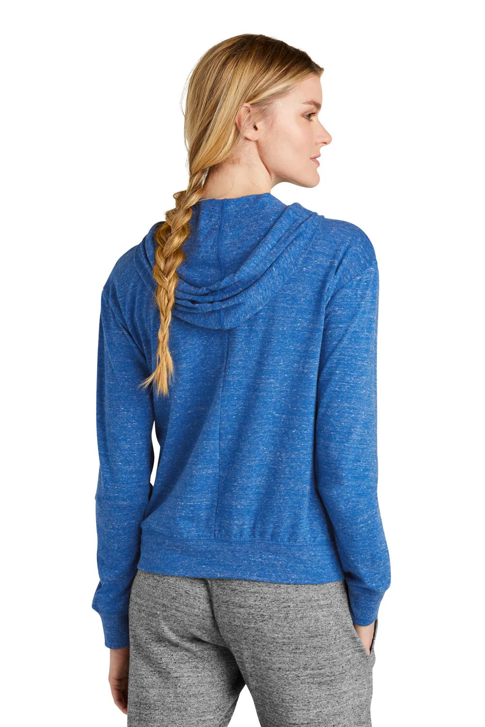 Nike Womens Gym Vintage Full Zip Hooded Sweatshirt Hoodie w/ Pockets - Team Royal Blue