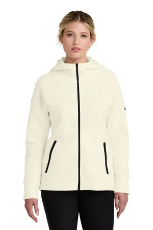 Nike Womens Tech Fleece Full Zip Hooded Sweatshirt Hoodie w/ Pockets - Pale Ivory